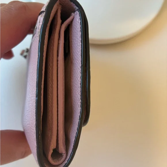 Coach Light Pink Pebbled Leather Compact Wallet - Picture 4 of 10